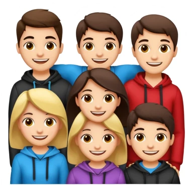 dos grupos de estudiantes cuerpo completo sticker