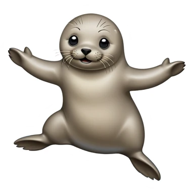 A seal grooves to the beat, dancing joyfully on the ice with flips and twirls! sticker