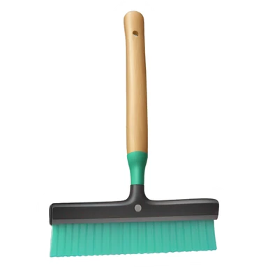 squeegee with long wooden handle sticker