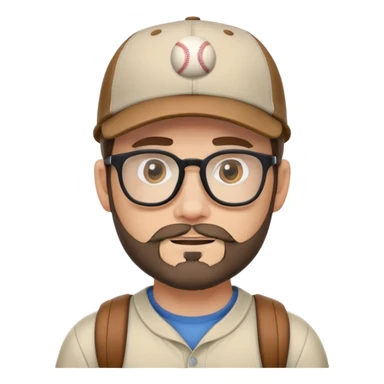 adventurer with small beard, glasses and backwards baseball cap sticker