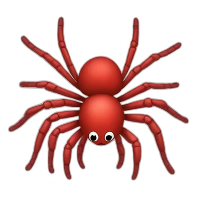 Red colour spider emoji for couple sticker