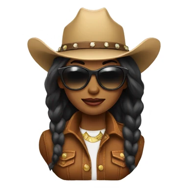 Cowgirl with sunglasses  sticker