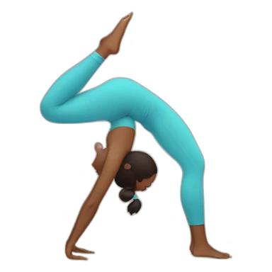 Girl in yoga asana sticker