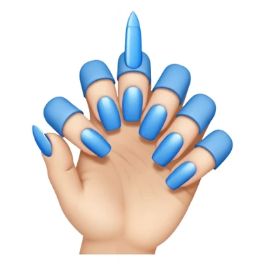one finger blue nail art sticker