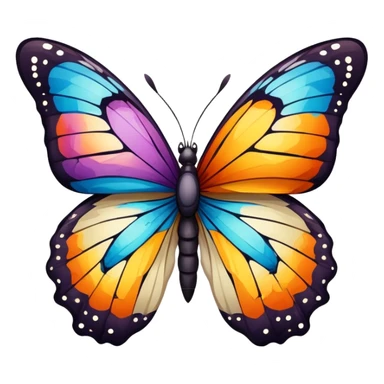 butterfly with a cracked and missing wing sticker