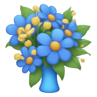 Blue flower Bouquet  sticker