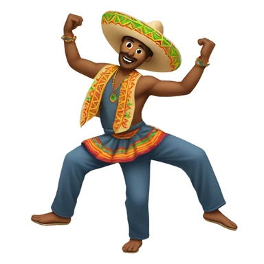 Taco man dancing to Indian music  sticker