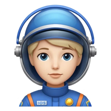 Blue-visor space mechanic sticker