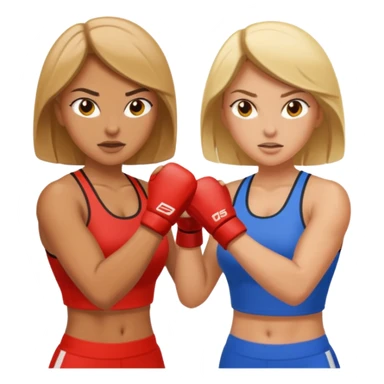 two women sparring sticker