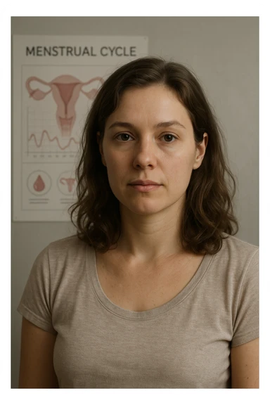 Donna con ciclo mestruale altalentante 4k sticker