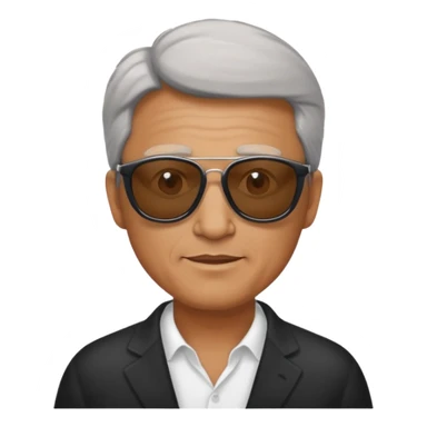 mature male in sunglasses portrait sticker