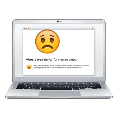 Website error on laptop sticker