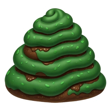 dark green poop sticker