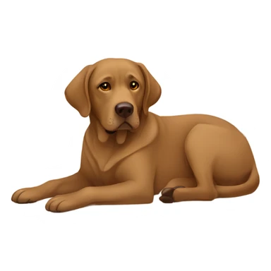 Brown Labrador resting indoors peacefully sticker