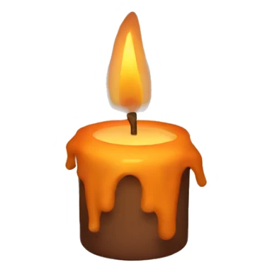fall candle sticker