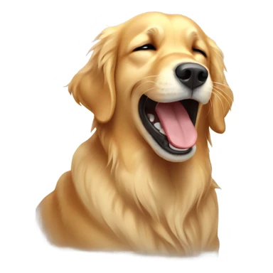 Goldenretriever yawning sticker