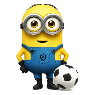 Minion play soccer sticker
