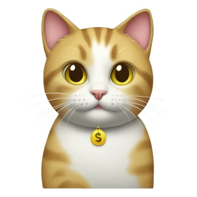 Cat with money  sticker