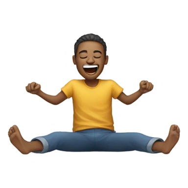 Rolling on the floor laughing  sticker