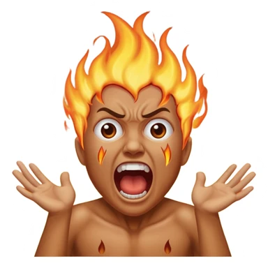person burning in the pits of hell sticker