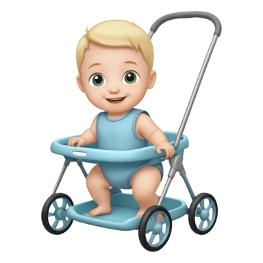 baby on babywalker sticker