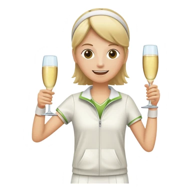 Champagne Tennis  sticker