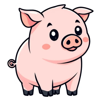 Pig sticker