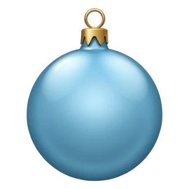 light blue Christmas tree ornament sticker