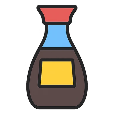 soy sauce bottle, icon sticker