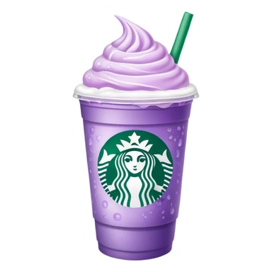 starbucks cup liliac drink with cold foam sticker