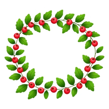Holiday garland laying in a flat horizontal line sticker