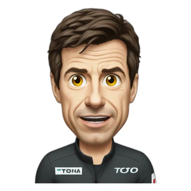 Toto Wolff avec des boutons qui pleure sticker