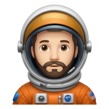 bearded astronout sticker