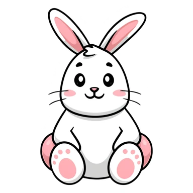 Easter bunny sticker