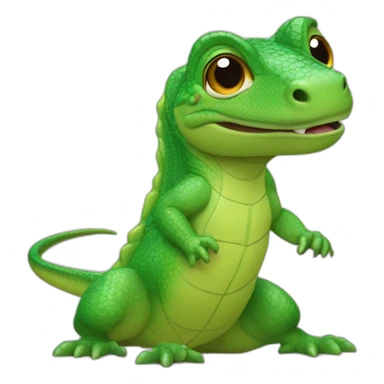 Un lézard sur le dos d’un chien sticker