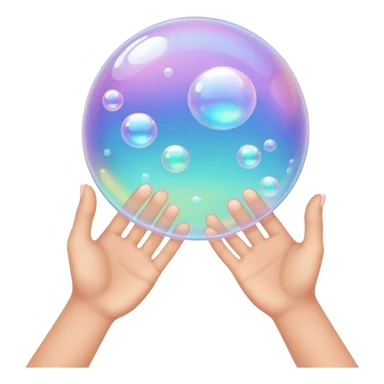 Rubbing dainty hands bubbles sticker