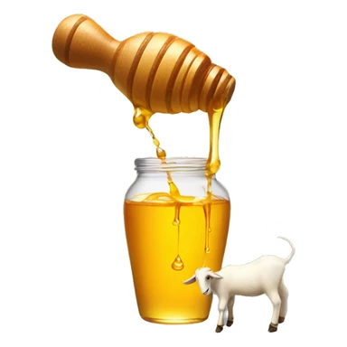 pouring honey on goat sticker