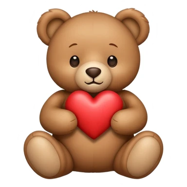 Teddy bear with heart sticker