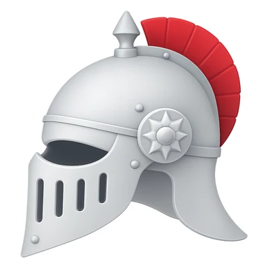 Remove the background. Change the helmet to a much lighter silver color with no gold parts. The style is emoji style, but fallback to general editor for editing since emoji style does not support editing. sticker