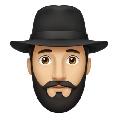  Emoji male with long nose black hat payot beard" sticker