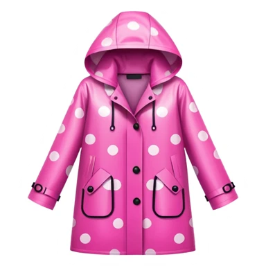 pink polka dot raincoat sticker