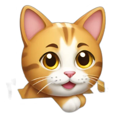 cat from gift box sticker