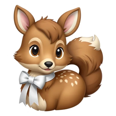 Biche + ruban sticker