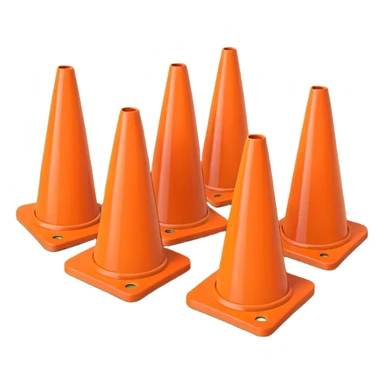 Cones used for soccer training  sticker