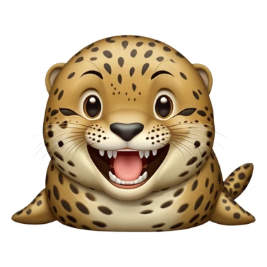 Seal leopard laugh sticker