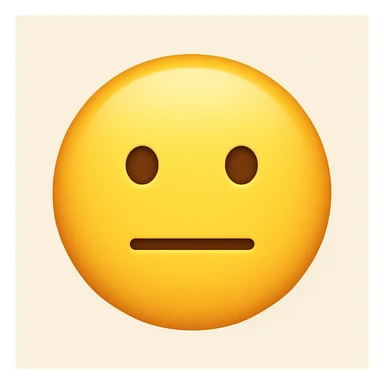 yellow emoji with a neutral face sticker