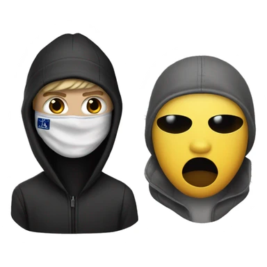 justin bieber with a ski mask sticker