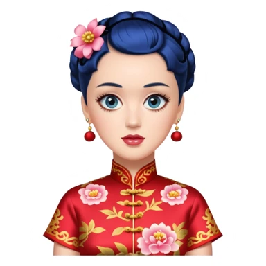 Katy Perry, wearing cheongsam sticker