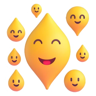 air emoji, gentle breeze, soft blue tones sticker