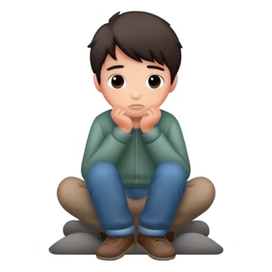 boy in solitude sticker